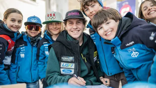 Anche Sam Maes assieme agli 800 bambini protagonisti di SKIDS, il grande evento sulle nevi di Vipiteno