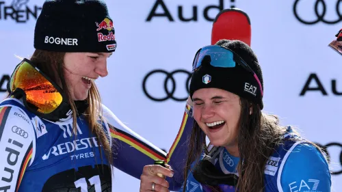 Pirovano chiuderà il primo gruppo nella discesa bis su La VolatA: pettorale 15 per Laura, Aicher n° 12