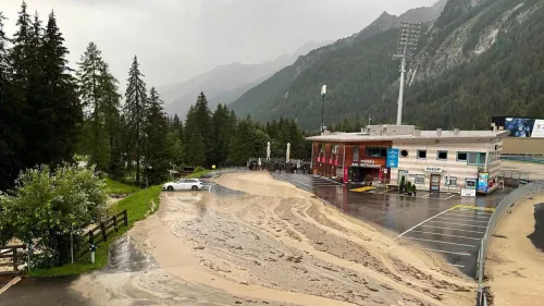 Un fiume di detriti sull'arena del biathlon ad Anterselva: in fase di valutazione i danni subiti dall'impianto
