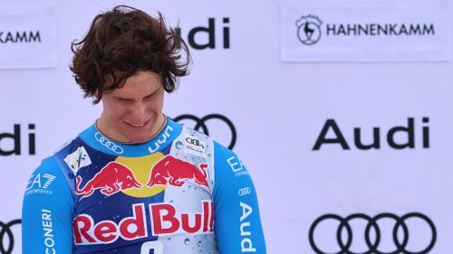 L'emozione di Franzoni dopo essersi preso la Streif e... il 3&deg; posto nella graduatoria di discesa alla pari di 