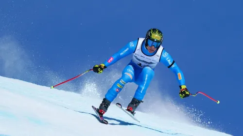 Il solito, velocissimo Giovanni Franzoni: il vice campione olimpico in testa anche nel primo training a Garmisch