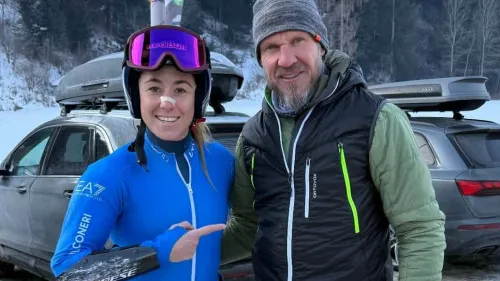 La vigilia di Kranjska Gora per Goggia? Dopo l'ultimo allenamento, ecco l'incontro con Hermann Maier!