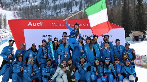 La festa per Laura, è una Val di Fassa tutta azzurra e non è finita. Curtoni: Felice e fiera per lei