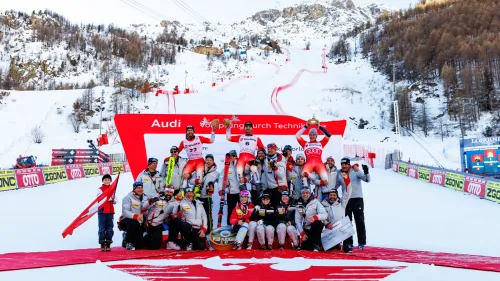Gli assi elvetici si inchinano alla Face dopo averla domata. La festa guidata da Meillard: Ogni volta è bellissimo