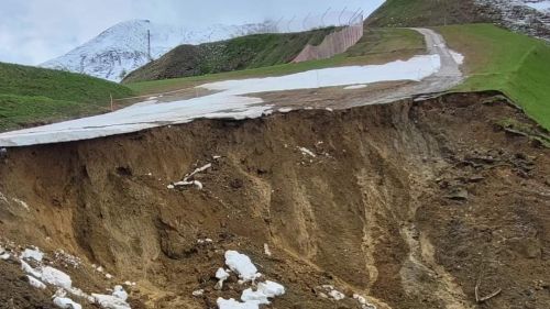 Foppolo, frana sulla pista che collega Montebello e Valgussera, il sindaco: 'Al lavoro per trovare soluzioni'