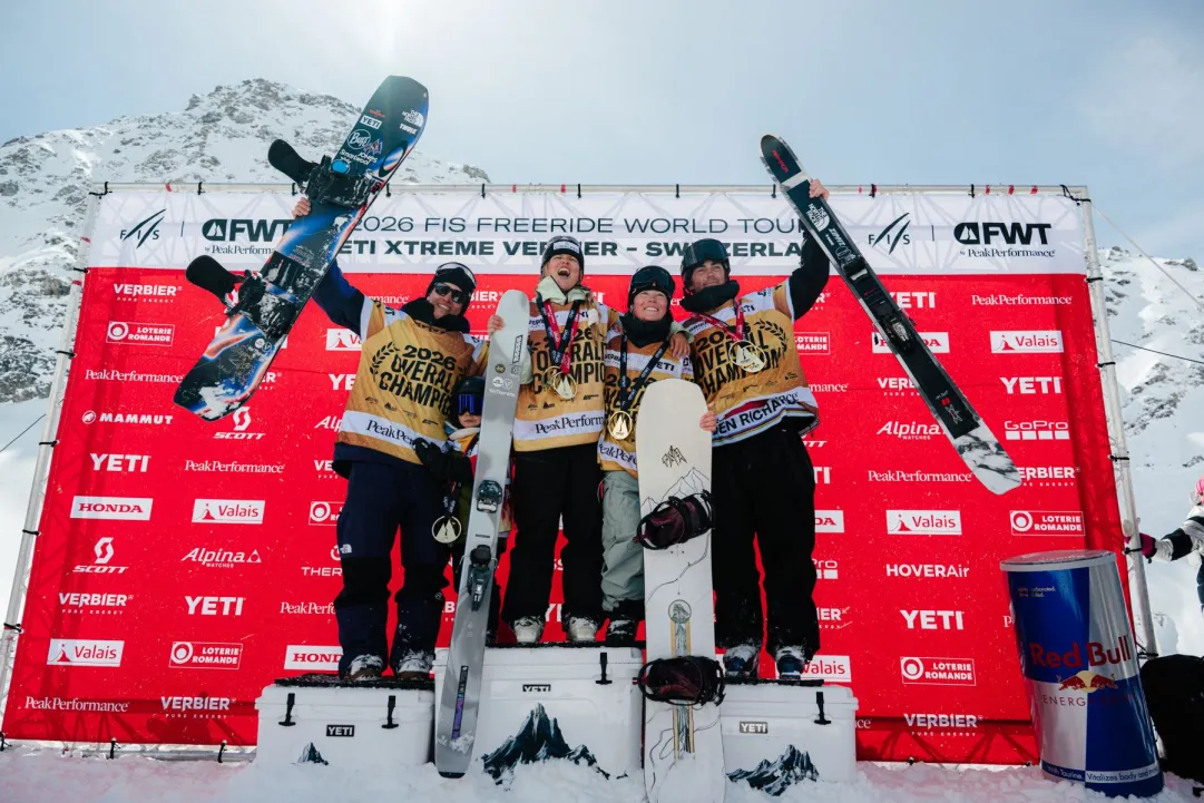 Sulla Bec des Rosses si chiude la stagione del Freeride: De Le Rue, Jones, Richards e Barin sono i nuovi campioni del mondo