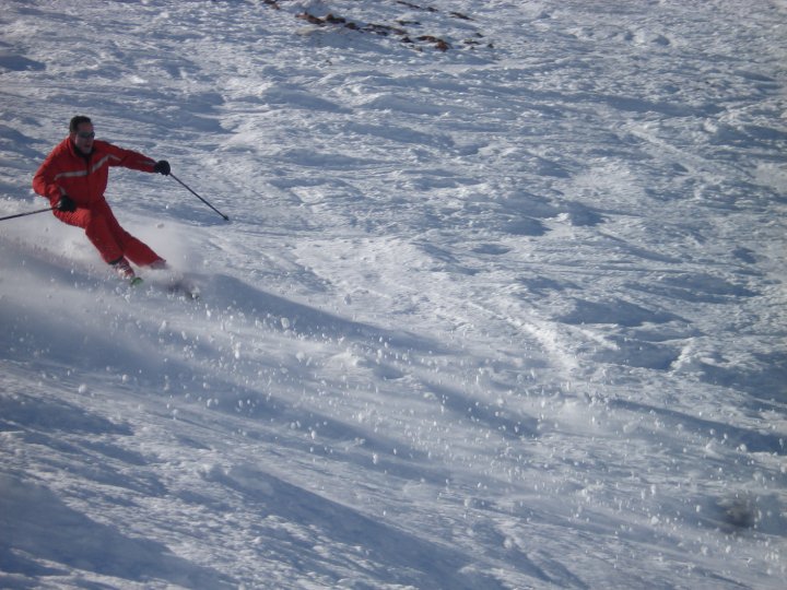 ...dopo tanta fatica e pendenza siamo verso la fine ...verso l'agognata seggiovia Deep Temerity che riporta in cima alle piste e verso il gatto delle nevi che porta verso il Bowl