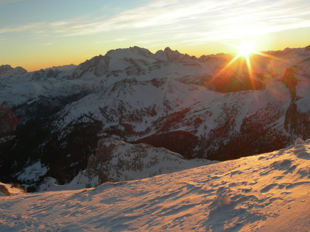 Tramonto al rifugio Lagazuoi 2752 m