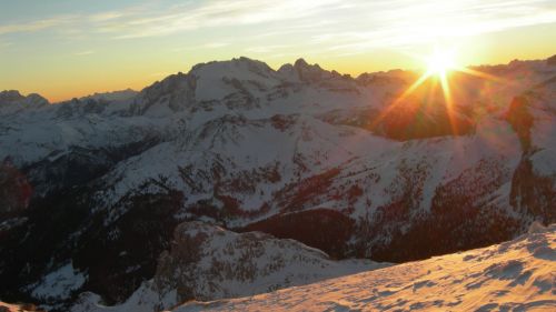 Tramonto al rifugio Lagazuoi 2752 m