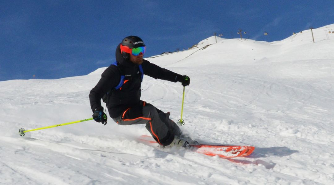 Rolando Bertolina al test di Salomon QST 106 (2018)