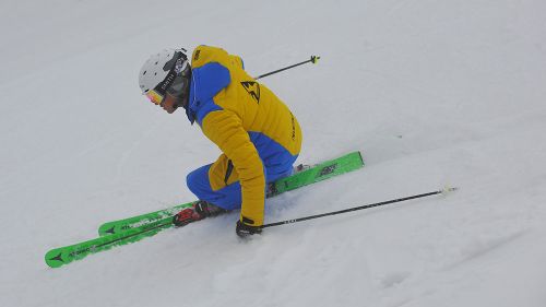 Stefano Belingheri al test di Atomic Redster X9 (2019)