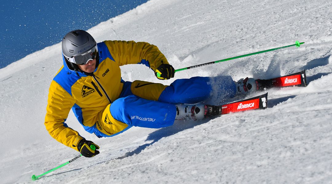 Riccardo Giacomel al test di Nordica Dobermann GSR RB FDT (2020)