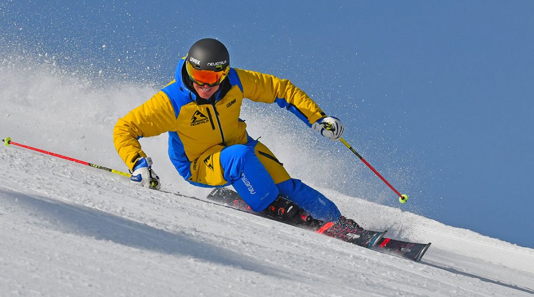 Stefano Belingheri al test di Rossignol React 8 Titanal (2020)