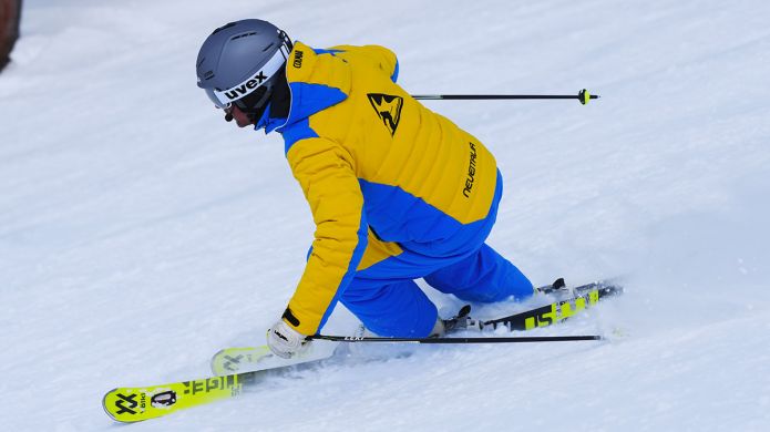 Rolando Bertolina al test di Volkl Racetiger SC Yellow (2020)