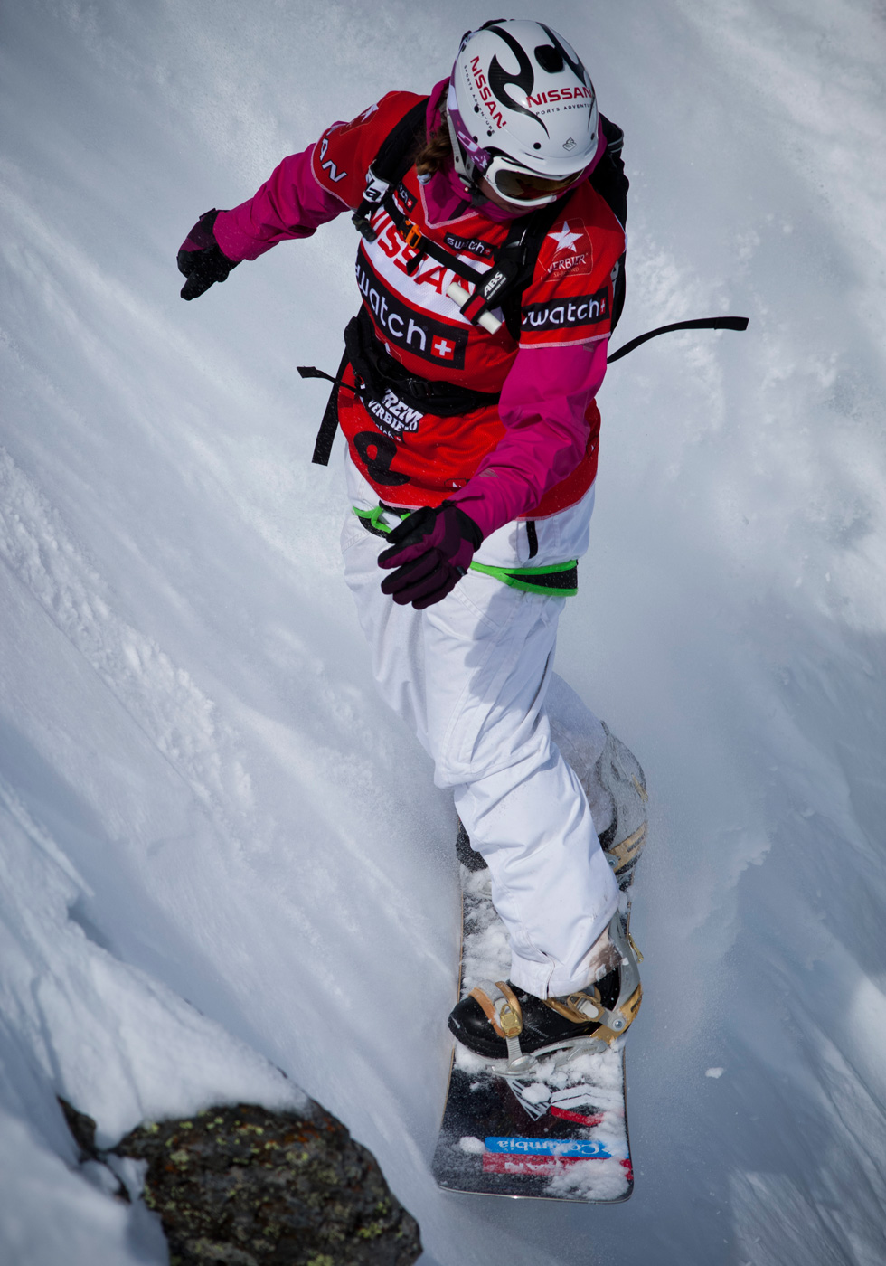 RIDER: GERALDINE FASNACHT-CH
©NISSAN XTREME BY SWATCH - VERBIER 2010 
Photographer: D.DAHER 