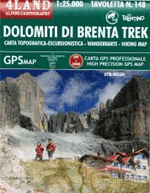 Dolomiti di Brenta trek. Carta topografica-escursionistica. Ediz. italiana, inglese e tedesca