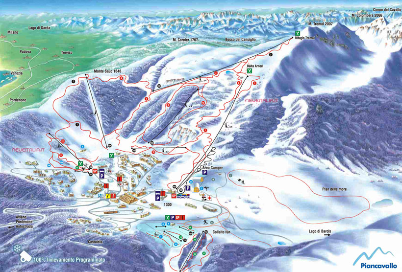 Cartina Piste e Impianti Piancavallo