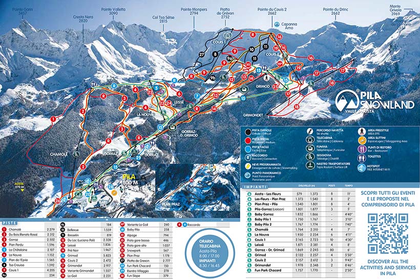 Cartina Piste e Impianti Pila