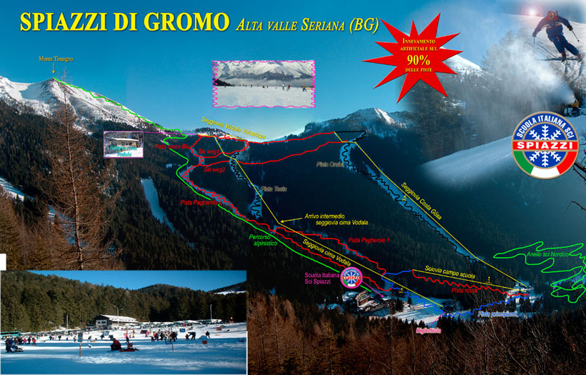 Cartina Piste e Impianti Spiazzi di Gromo