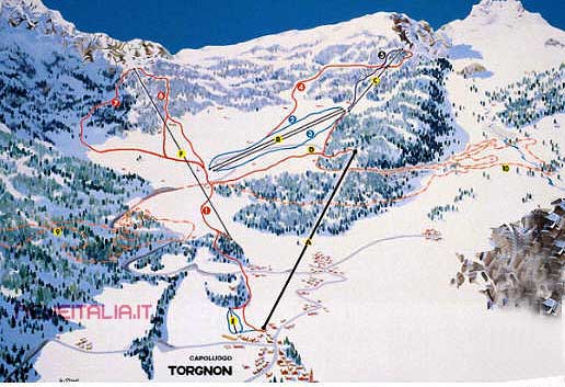 Cartina Piste e Impianti Torgnon