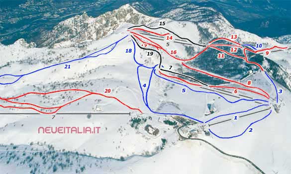 Cartina Piste e Impianti Mottarone
