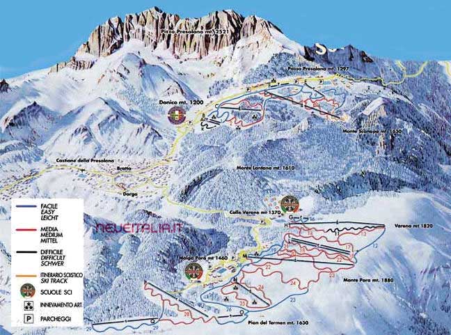 Cartina Piste e Impianti Presolana