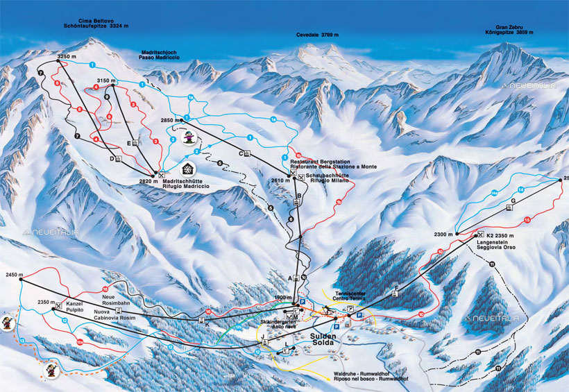 Cartina Piste e Impianti Solda