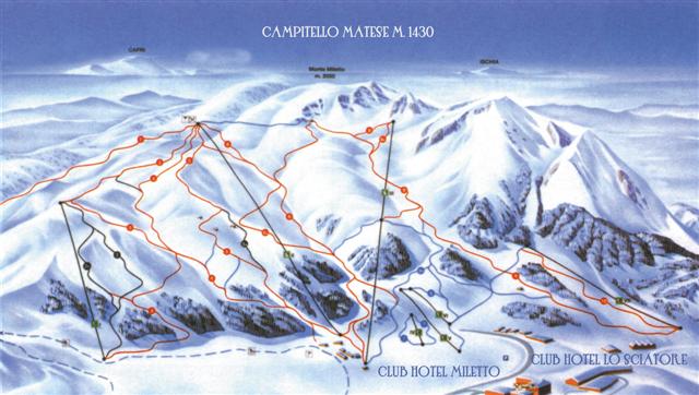 Cartina Piste e Impianti Campitello Matese