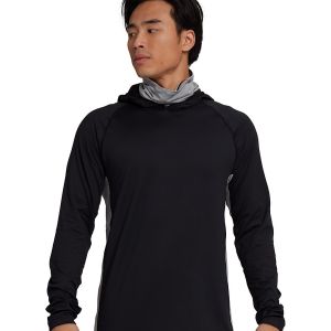 Prezzi Burton midweight x long neck hooded base layer top trublk / gryhtr