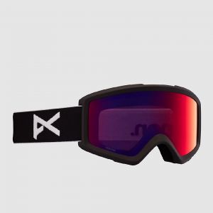 Prezzi Anon helix 2 black (+bonus lens) goggle perceive sunny red+amber