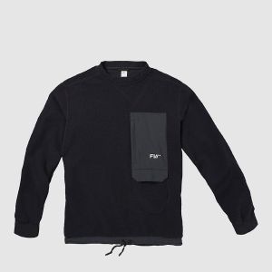 Prezzi Fw root light sherpa crew fleece pullover slate black