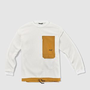 Prezzi Fw root light sherpa crew fleece pullover snow white
