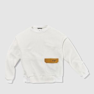 Prezzi Fw root light sherpa crew fleece jacket snow white