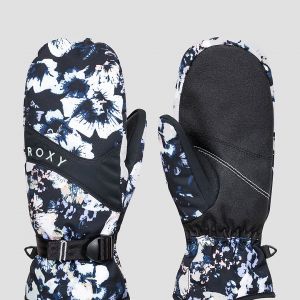 Prezzi Roxy jetty mittens true black black flowers