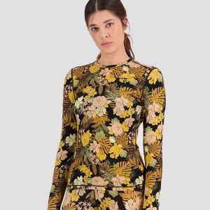 Prezzi Mons royale merino cascade flex 200 base layer top floral camo