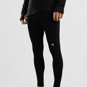 Prezzi Woolf merino svarthetta performance base layer bottoms black