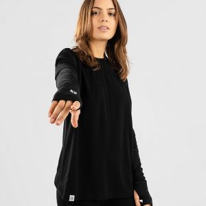 Prezzi Woolf merino nibbi performance base layer top black