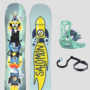 Prezzi Salomon team package 2025 kids snowboard set uni