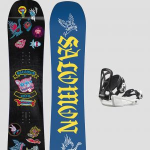 Prezzi Salomon grail+goodtime black xs 2024 snowboard set uni