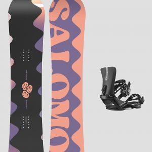 Prezzi Salomon oh yeah+rhythm black m 2024 snowboard set uni