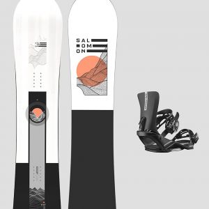 Prezzi Salomon sight+rhythm black m 2024 snowboard set uni