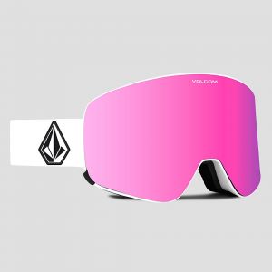 Prezzi Volcom odyssey matte white goggle pink chrome