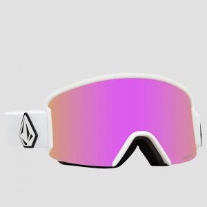 Prezzi Volcom garden matte white goggle pink chrome