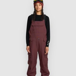 Prezzi Volcom creston 3d stretch bib pants oxblood