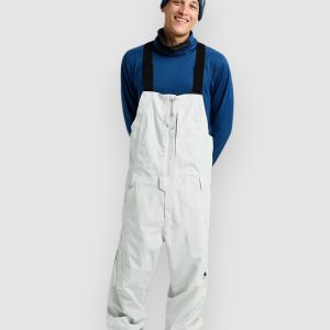 Prezzi Burton reserve relaxed bib pants gray cloud
