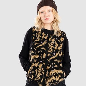 Prezzi Roxy waves of warmth easy insulator vest anthracite big flowers