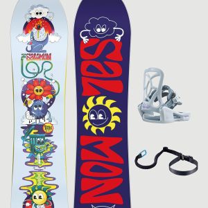 Prezzi Salomon team package 2026 kids snowboard set pattern