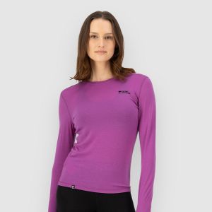 Prezzi Mons royale cascade merino base layer top purple bolt