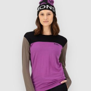 Prezzi Mons royale yotei merino base layer top purple bolt / walnut / black