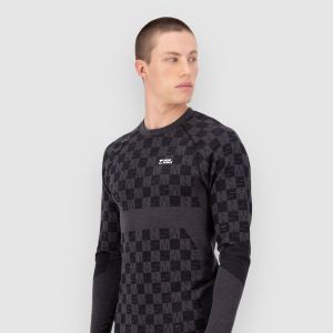 Prezzi Mons royale ascender merino base layer top forged iron / black